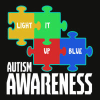 Light It Up Blue Puzzle Inspirational Autism Awareness Scorecard Crop Tee | Artistshot