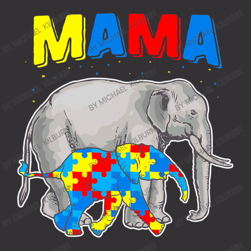 Mama Elephant Autism Awareness Vintage Short by Michael	Kilburn | Artistshot