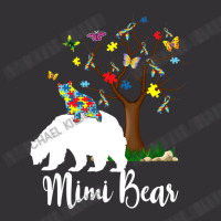 Mimi Bear Autism Awareness Love Support Vintage Hoodie | Artistshot