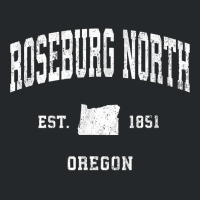 Roseburg North Oregon Or Vintage Athletic Sports Design T Shirt Crewneck Sweatshirt | Artistshot