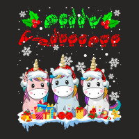 Unicorn Pony Merry Christmas Cute Xmas Unicorn Asl Sign Language Famil Ladies Fitted T-shirt | Artistshot