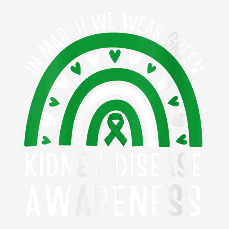 Womens In March We Wear Green Rainbow Kidney Disease Awareness V Neck  Adjustable Cap | Artistshot