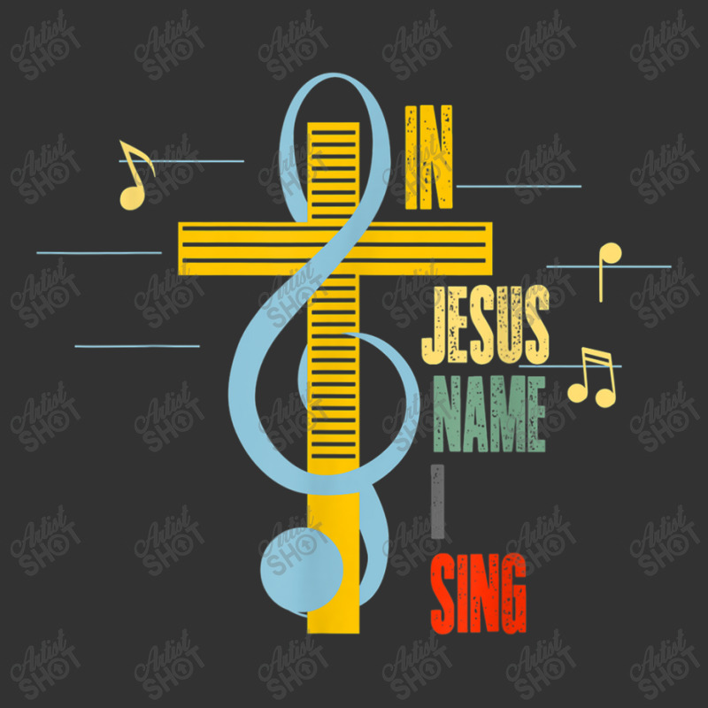 Jesus In Jesus Name I Sing Music Note Cross Vintage Baby Bodysuit by criticizematter | Artistshot