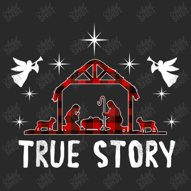 Jesus Christmas Nativity True Story Of Jesus Birth With Red Plaid Toddler T-shirt by urethrapricey | Artistshot