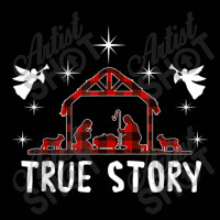 Jesus Christmas Nativity True Story Of Jesus Birth With Red Plaid Toddler 3/4 Sleeve Tee | Artistshot