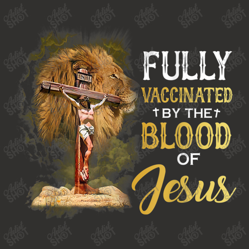 Jesus Fully Vaccinated By The Blood Of Jesus Cross Faith Christian Champion Hoodie | Artistshot