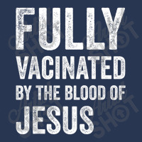 Jesus Fully Vaccinated By The Blood Of Jesus Funny Christian 290 Ladies Denim Jacket | Artistshot