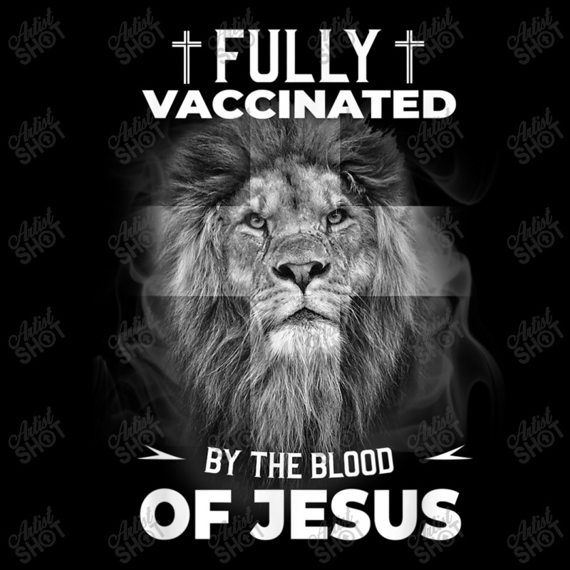 Jesus Fully Vaccinated By The Blood Of Jesus Funny Christian Men's 3/4 Sleeve Pajama Set | Artistshot