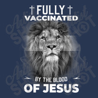 Jesus Fully Vaccinated By The Blood Of Jesus Funny Christian Men Denim Jacket | Artistshot