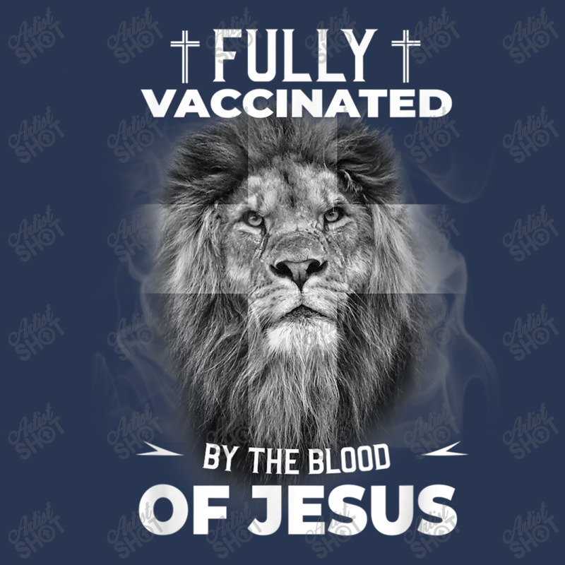 Jesus Fully Vaccinated By The Blood Of Jesus Funny Christian Men Denim Jacket | Artistshot