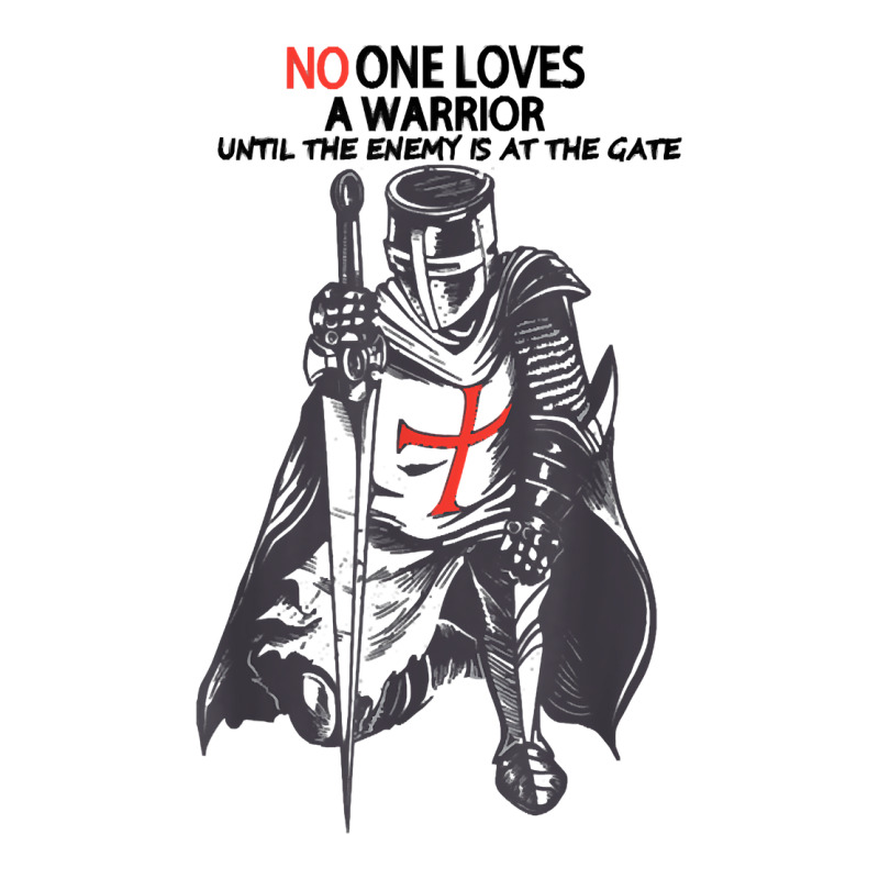 No One Loves A Warrior, Crusader Jesus Cross Knight Templar T Shirt Crewneck Sweatshirt | Artistshot