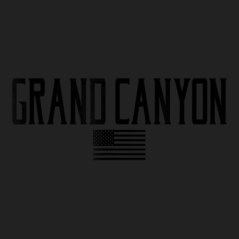 Grand Canyon Us Flag Text Olive Green With Black Print T Shirt Backpack | Artistshot