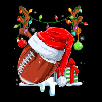 Football Funny Football Reindeer Santa Hat Christmas Holiday Pjs Xmas  Women's V-neck T-shirt | Artistshot