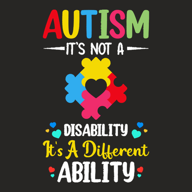 Autism Its Not A Disability Its A Dif T  Shirt Autism It's Not A Disab Ladies Fitted T-Shirt by elephantjellyfish | Artistshot