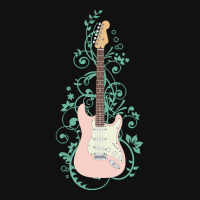 Electric Guitar T  Shirt Pink S  Style Electric Guitar Flowering Vines Crew Socks | Artistshot