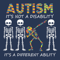 Autism Its A Different Ability Dabbing Skeleton Ladies Denim Jacket | Artistshot