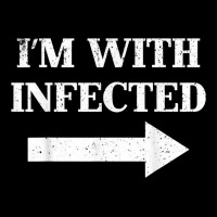 Vintage I'm With Infected T Shirt Youth Zipper Hoodie | Artistshot