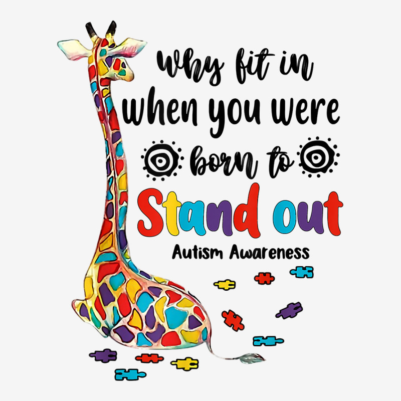 Giraffe Autism Awareness Acceptance Women Kid Its Ok To Be