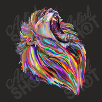 Roaring Regal Rainbow Lion Ladies Fitted T-shirt | Artistshot