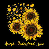 Sunflower Accept Understand Love Autism Awareness Month Cropped Hoodie | Artistshot