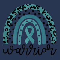 Womens Warrior Cute Teal Rainbow Graphic Ovarian Cancer Awareness T Sh Men Denim Jacket | Artistshot