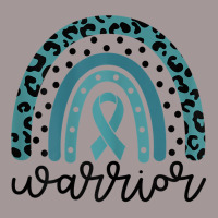 Womens Warrior Cute Teal Rainbow Graphic Ovarian Cancer Awareness T Sh Vintage Hoodie | Artistshot