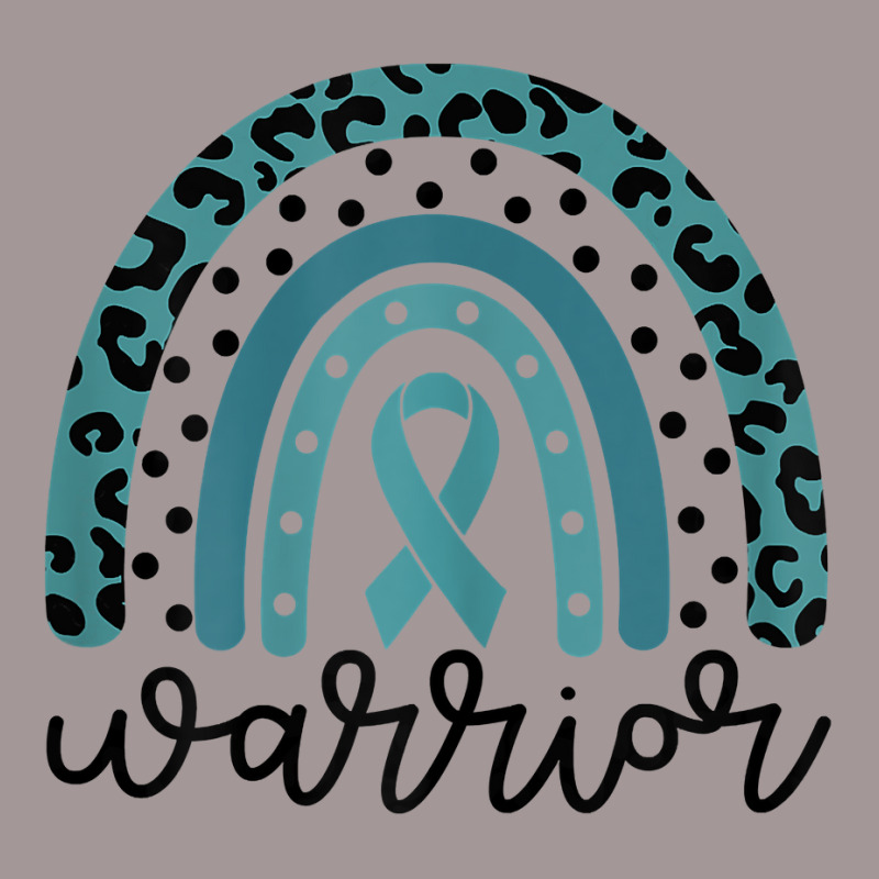 Womens Warrior Cute Teal Rainbow Graphic Ovarian Cancer Awareness T Sh Vintage Hoodie | Artistshot