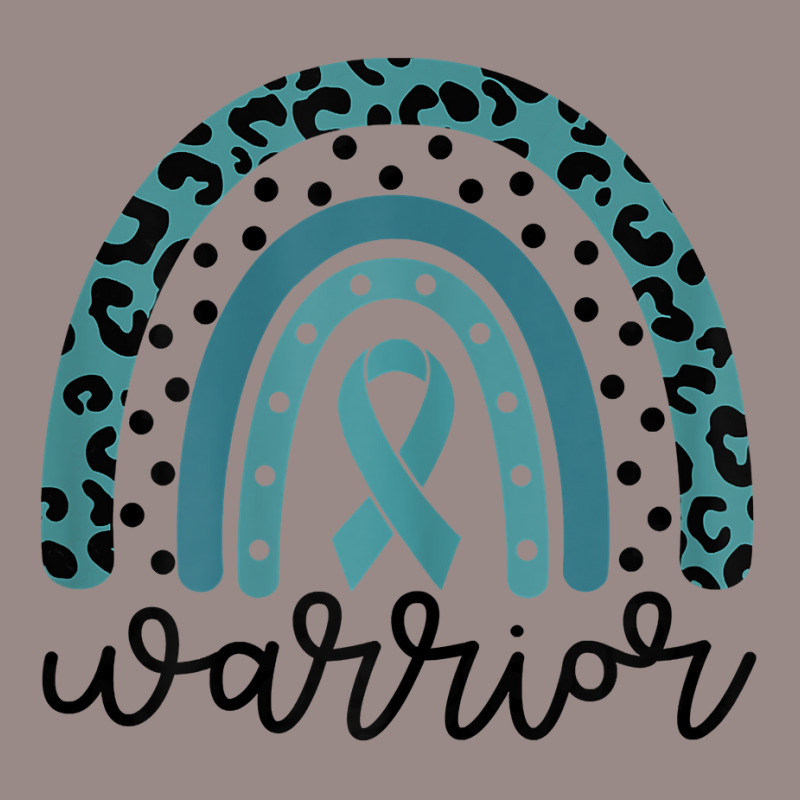 Womens Warrior Cute Teal Rainbow Graphic Ovarian Cancer Awareness T Sh Vintage T-shirt | Artistshot