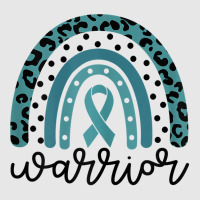 Womens Warrior Cute Teal Rainbow Graphic Ovarian Cancer Awareness T Sh Hoodie & Jogger Set | Artistshot