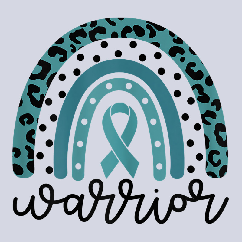 Womens Warrior Cute Teal Rainbow Graphic Ovarian Cancer Awareness T Sh Fleece Short | Artistshot