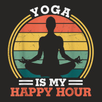 Yoga Is My Happy Hour Meditate   Yoga Meditation Spiritual T Shirt Ladies Fitted T-shirt | Artistshot