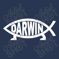 Darwin Fish Men Denim Jacket | Artistshot