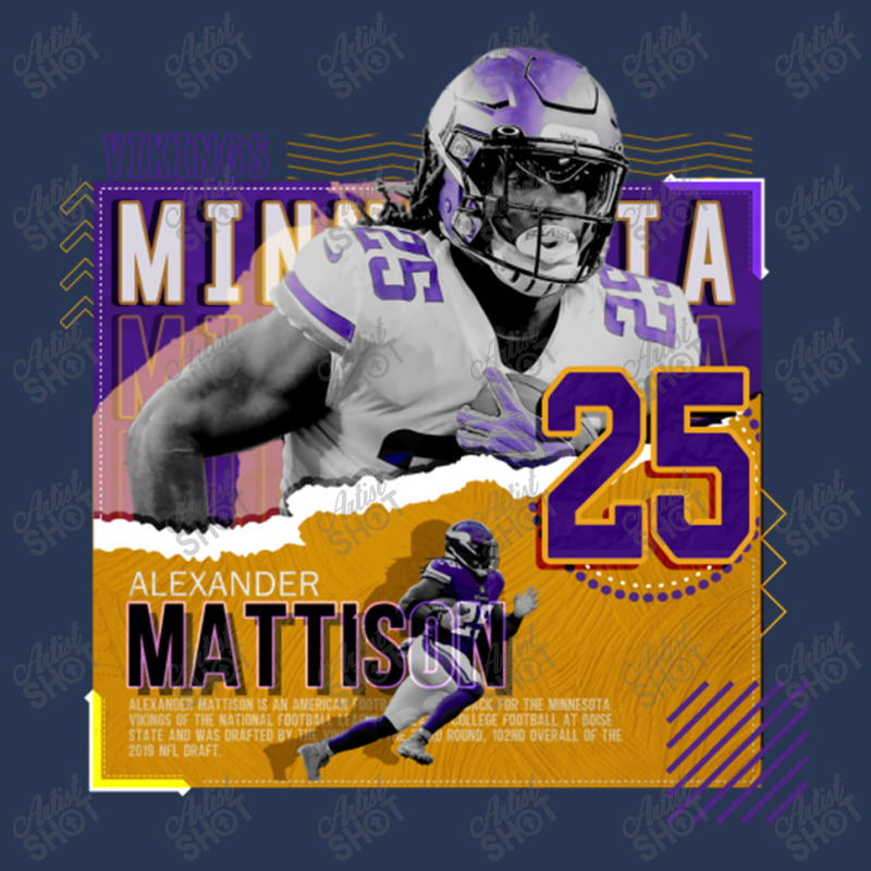 Alexander Mattison Football Paper Poster Vikings Men Denim Jacket | Artistshot