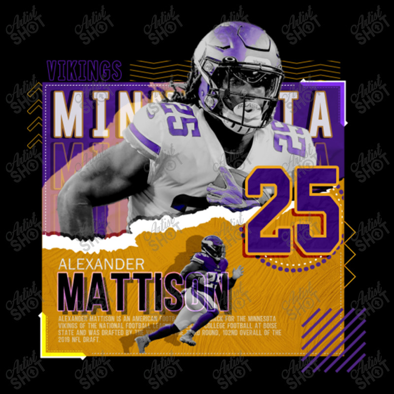 Alexander Mattison Football Paper Poster Vikings Long Sleeve Shirts | Artistshot