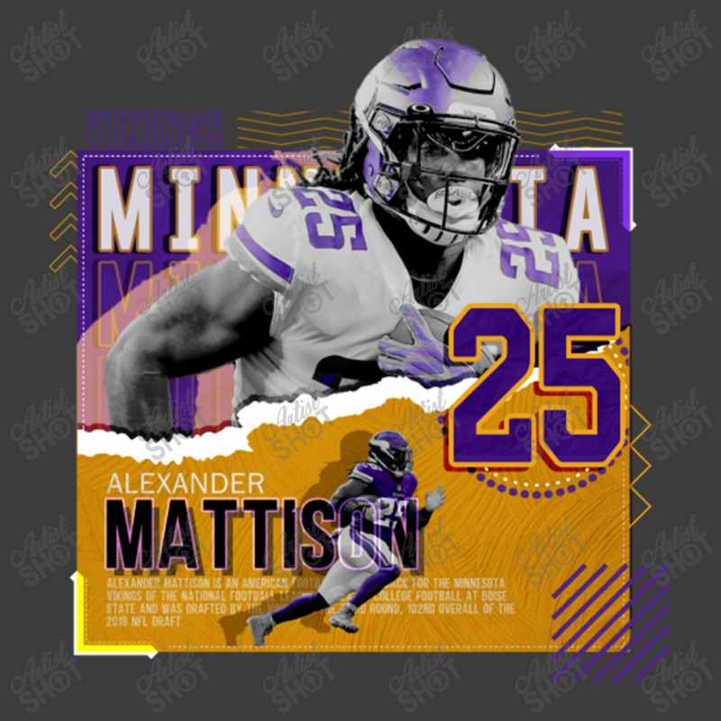 Alexander Mattison Football Paper Poster Vikings Men's Polo Shirt | Artistshot