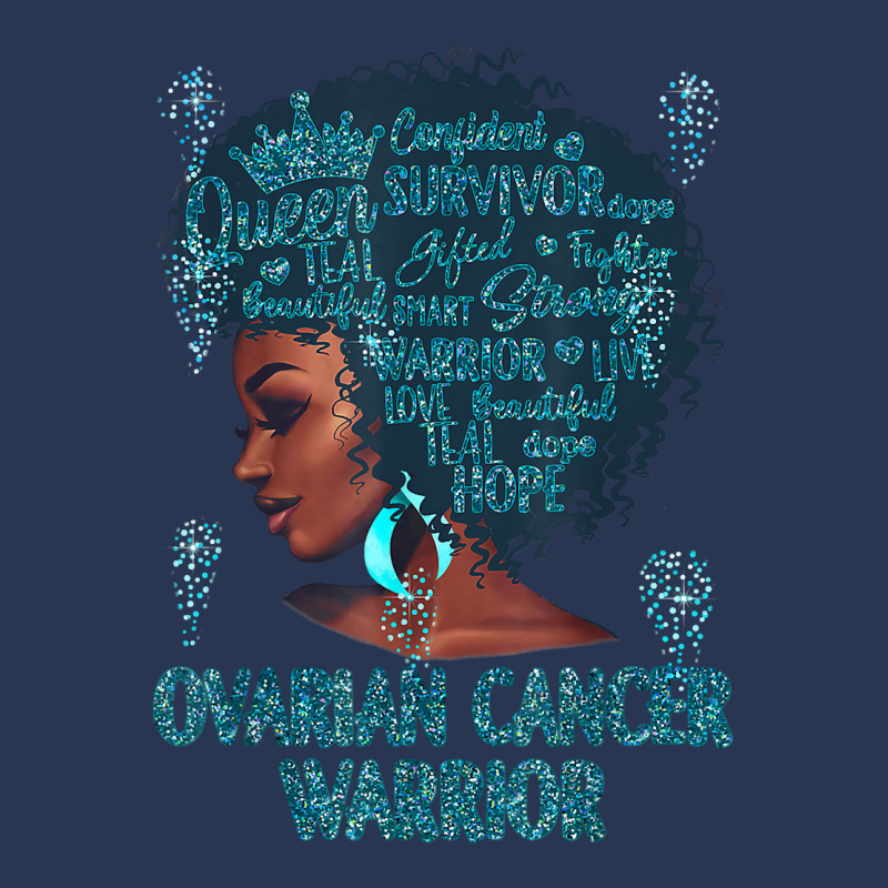 Black Woman Afro African Ovarian Cancer Warrior Teal Gifts T Shirt Men Denim Jacket | Artistshot