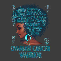 Black Woman Afro African Ovarian Cancer Warrior Teal Gifts T Shirt Men's Polo Shirt | Artistshot