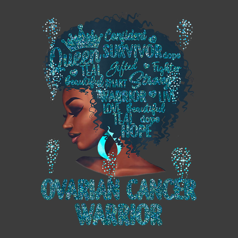 Black Woman Afro African Ovarian Cancer Warrior Teal Gifts T Shirt Men's Polo Shirt | Artistshot