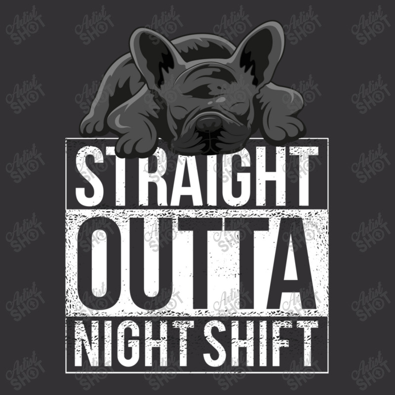 French Bulldog Straight Outta Night Shift Vintage Hoodie And Short Set | Artistshot