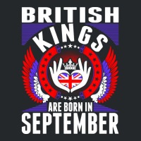 British Kings Are Born In September Crewneck Sweatshirt | Artistshot