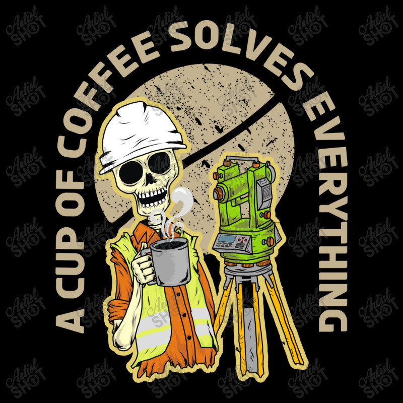 Surveyor And Coffee V-Neck Tee by azmth | Artistshot