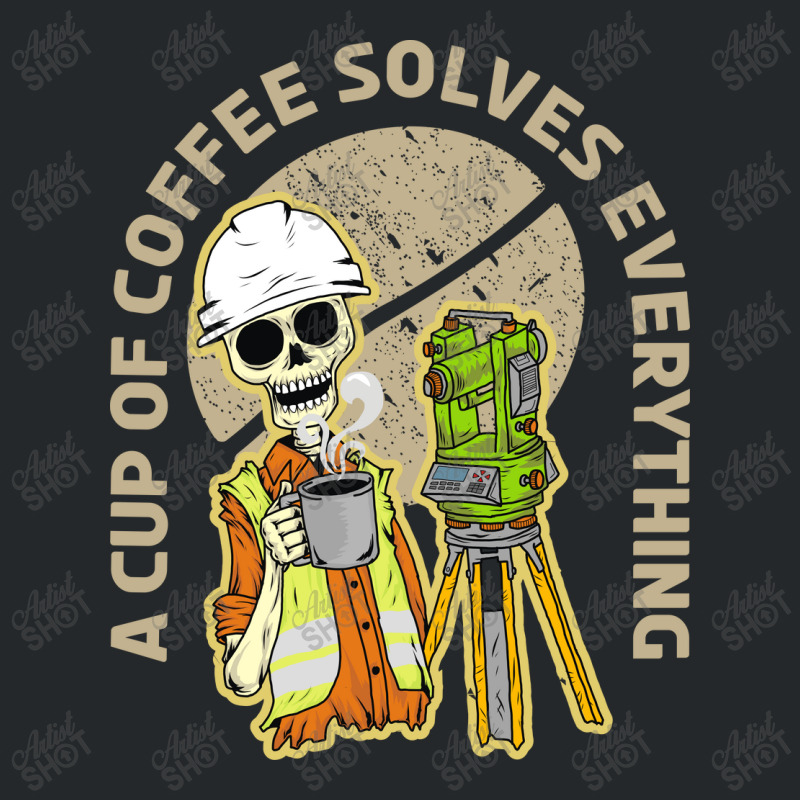 Surveyor And Coffee Crewneck Sweatshirt by azmth | Artistshot