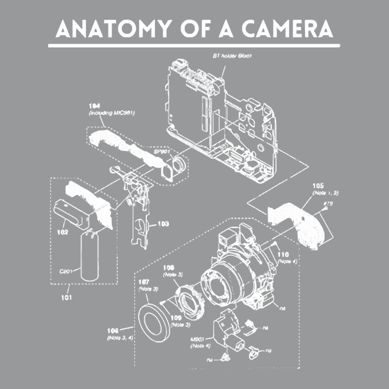 Photographer T  Shirt Anatomy Of A Camera Photographer Photography Tee Crewneck Sweatshirt by lizardgasp | Artistshot