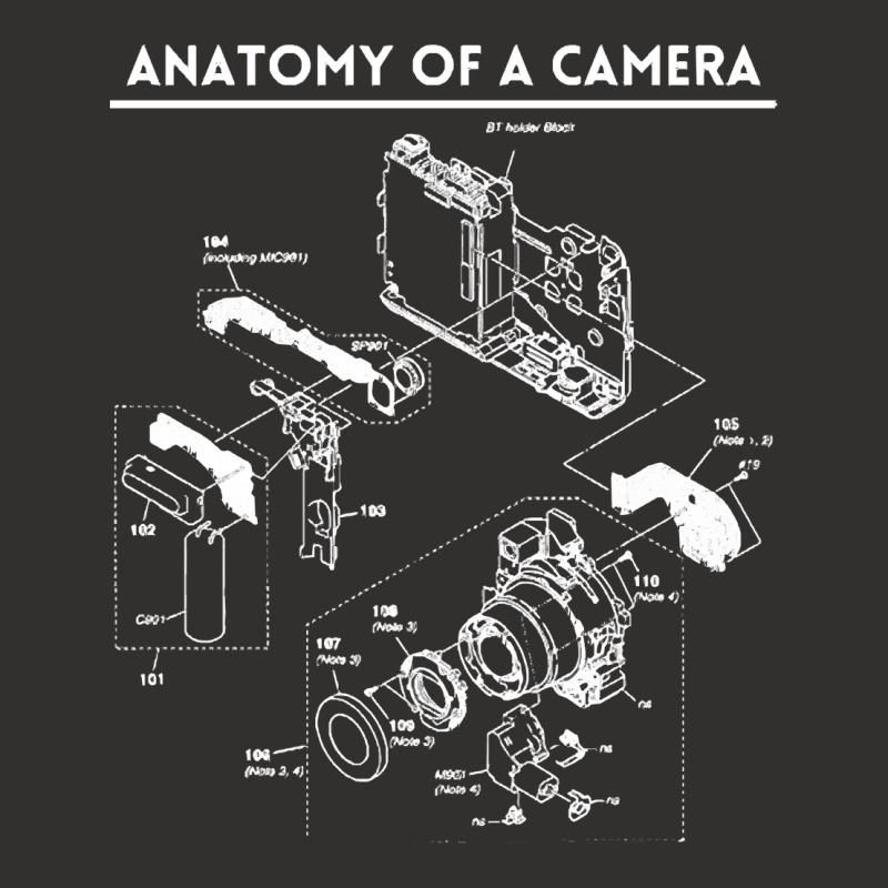 Photographer T  Shirt Anatomy Of A Camera Photographer Photography Tee Champion Hoodie by lizardgasp | Artistshot