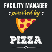 Facility Manager Powered By Pizza Funny Gift Crewneck Sweatshirt | Artistshot