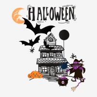 Funny Halloween Witch Haunted Castle, Flying Bats Wicca Tee T Shirt Landscape Canvas Print | Artistshot