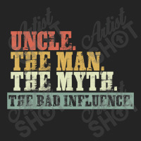 Vintage Fun Uncle Man Myth Bad Influence Funny 3/4 Sleeve Shirt | Artistshot