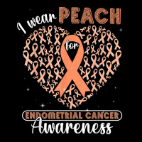 I Wear Peach For Endometrial Cancer Awareness Support Ribbon T Shirt Youth Sweatshirt | Artistshot