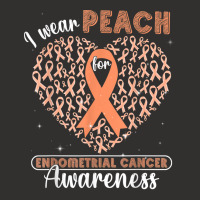 I Wear Peach For Endometrial Cancer Awareness Support Ribbon T Shirt Champion Hoodie | Artistshot