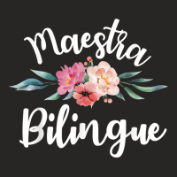 Maestra Bilingue Spanish Teachers Language Students T Shirt Ladies Fitted T-shirt | Artistshot